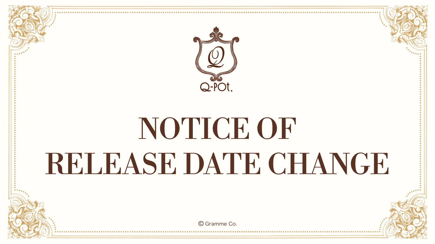 Notice of Release Date Change