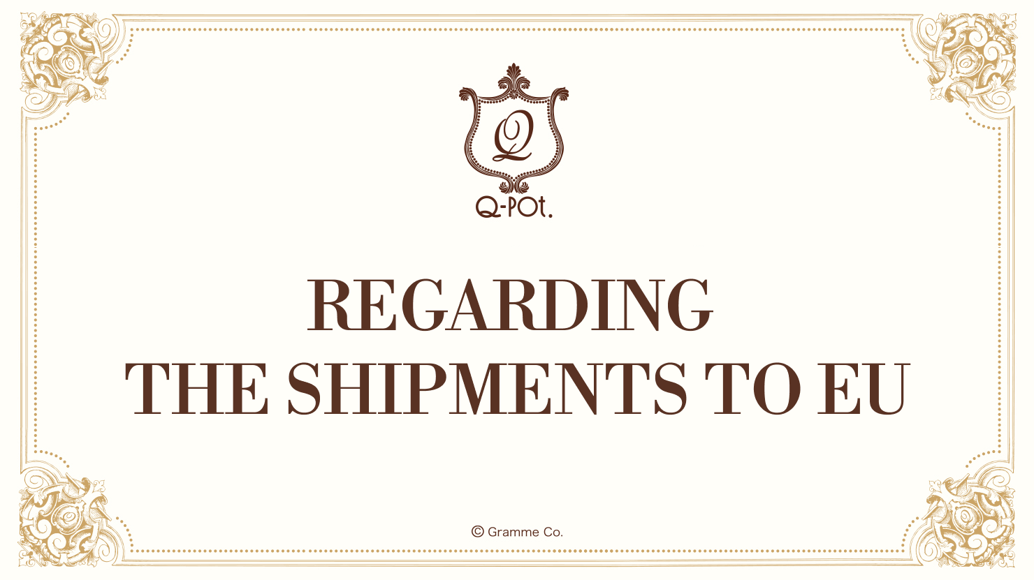 Regarding the Shipments to EU