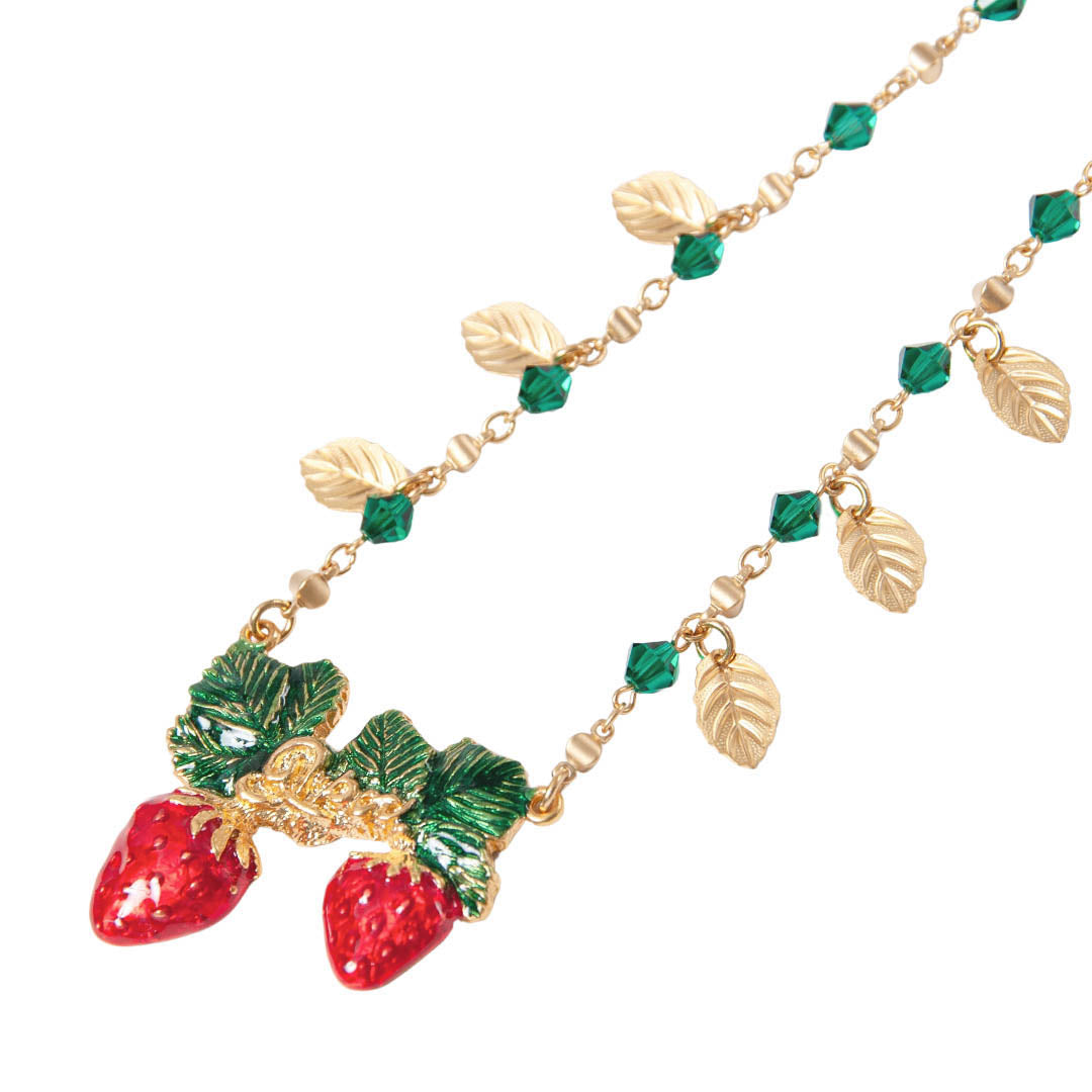 strawberry necklace