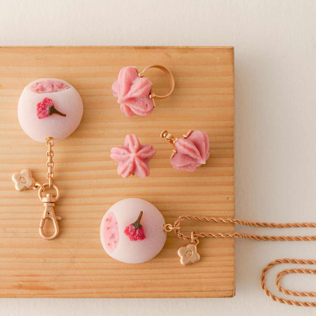 Q-pot. Japan Jewelry Brand Sakura inspired accessory made in Japan