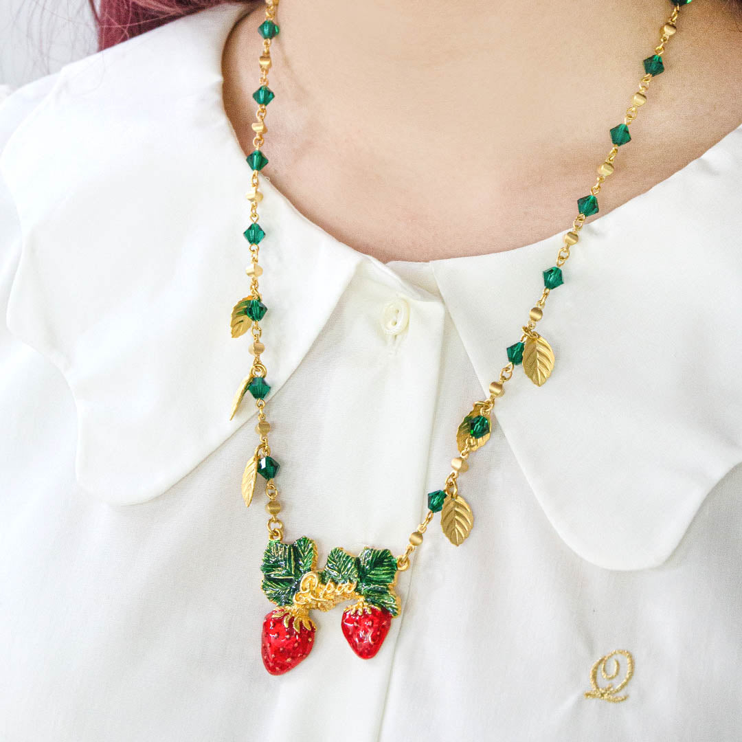 strawberry necklace