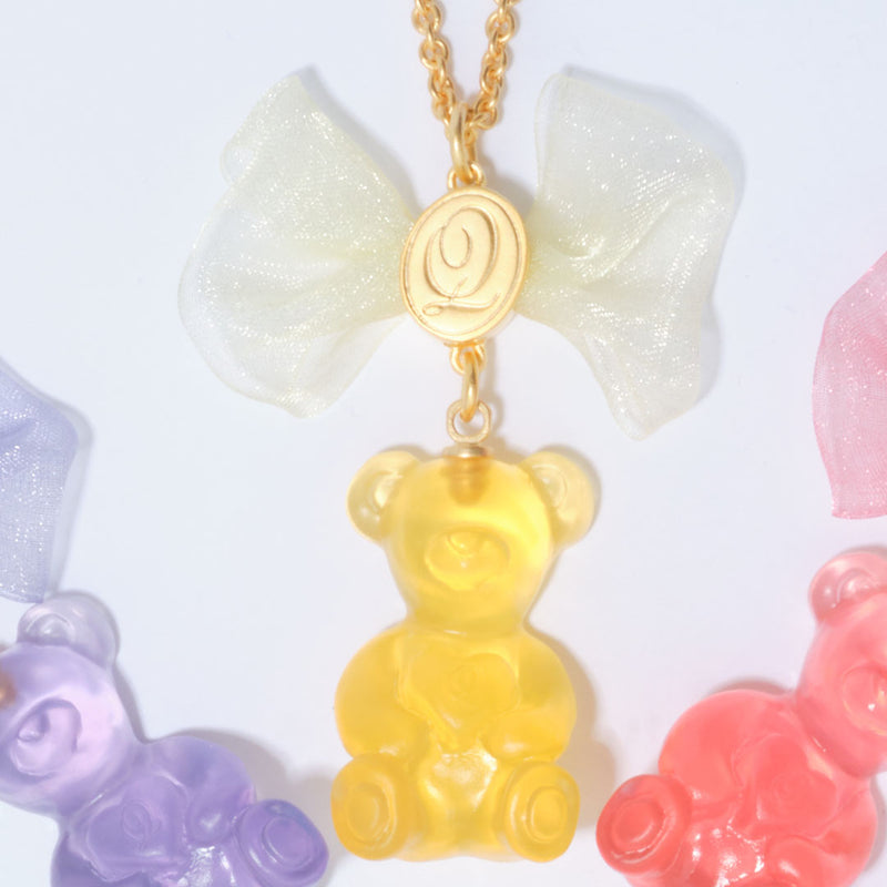 Teddy Bear Gummy Necklace (Lemon)【Japan Jewelry】