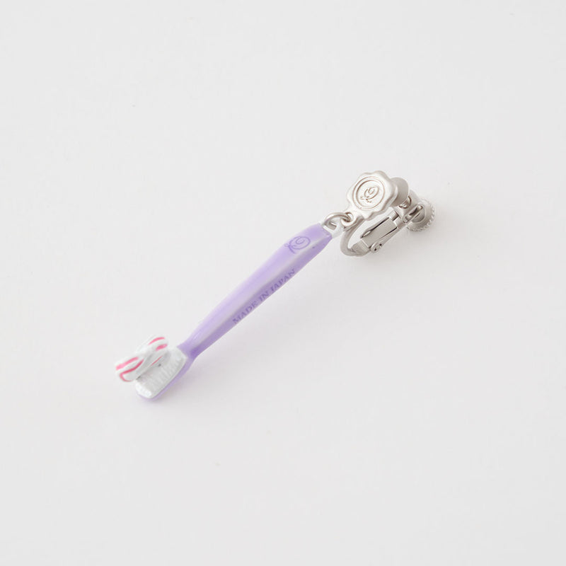 【Special Package】Toothbrush Clip-On Earring (Strawberry Mint / 1 Piece)【Japan Jewelry】