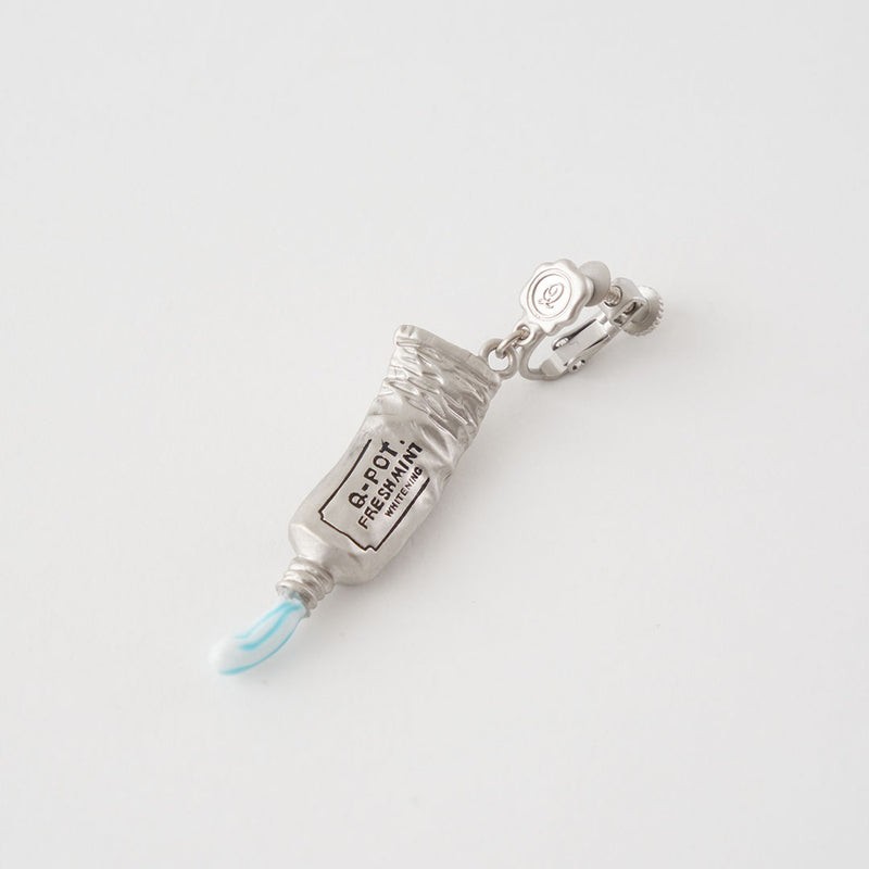 【Special Package】Toothpaste Clip-On Earring (Peppermint / 1 Piece)【Japan Jewelry】