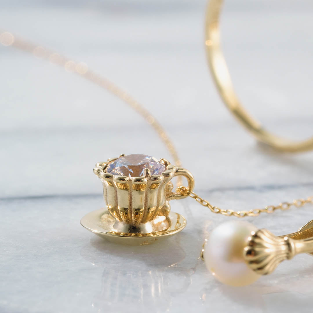 tea cup 10k jewelry