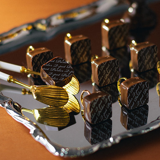 Q-pot. Japan Jewelry Brand chocolate inspired wearable fashion accessory like a real sweet