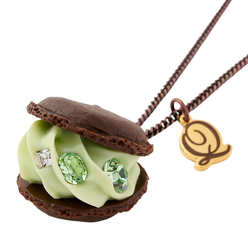 Brownie Pistachio Macaron Necklace【Japan Jewelry】