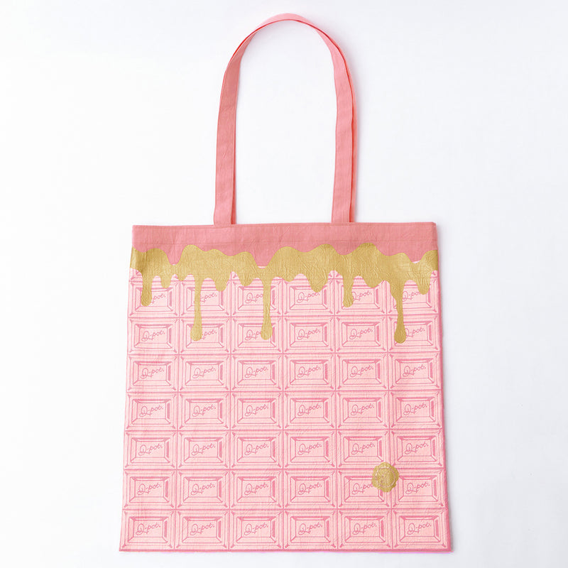 Strawberry Chocolate Washer Fabric Tote Bag【Japan Jewelry】