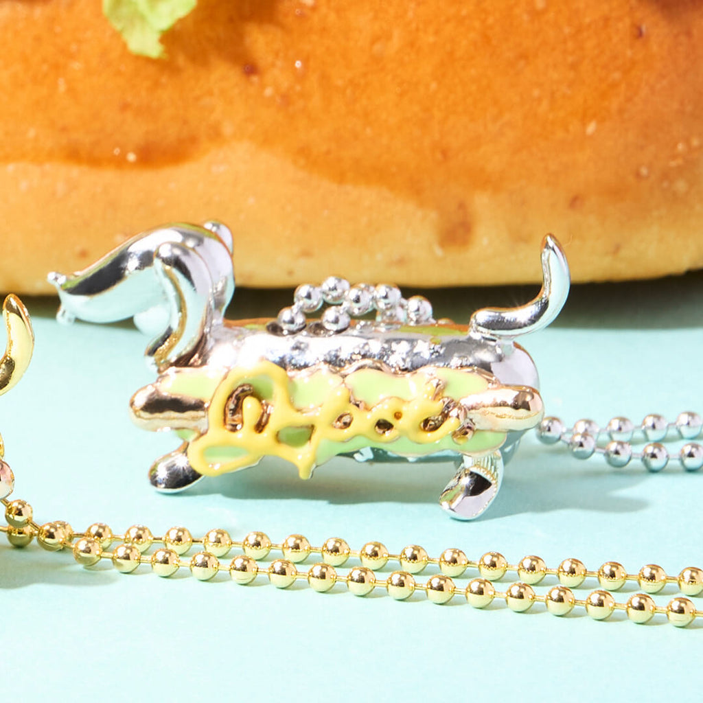 Hotdog Dog Necklace (Silver)【Japan Jewelry】