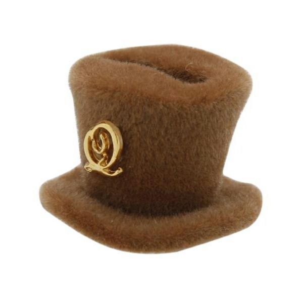 Velvet Silk Hat Charm (Brown)【Japan Jewelry】
