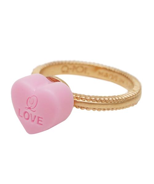 Love Tablet Ring (Pink)【Japan Jewelry】