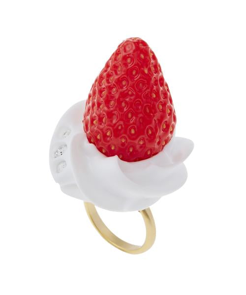 Fresh Strawberry Ring (White)【Japan Jewelry】