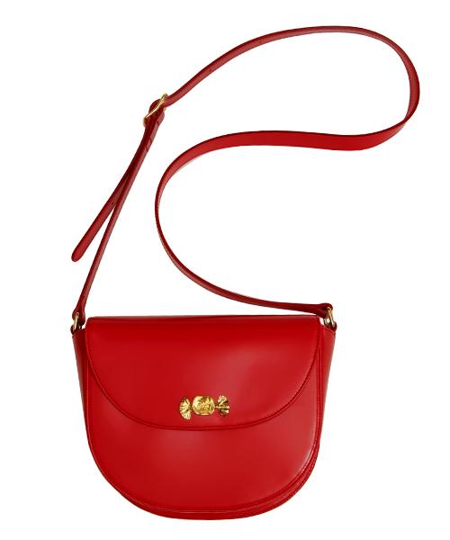 Candy Leather Shoulder Bag (Red)【Japan Jewelry】