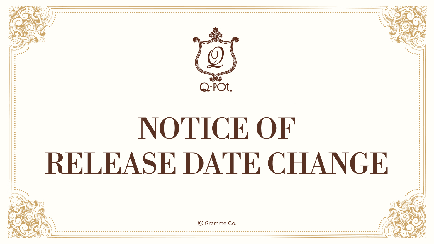 Notice of Release Date Change
