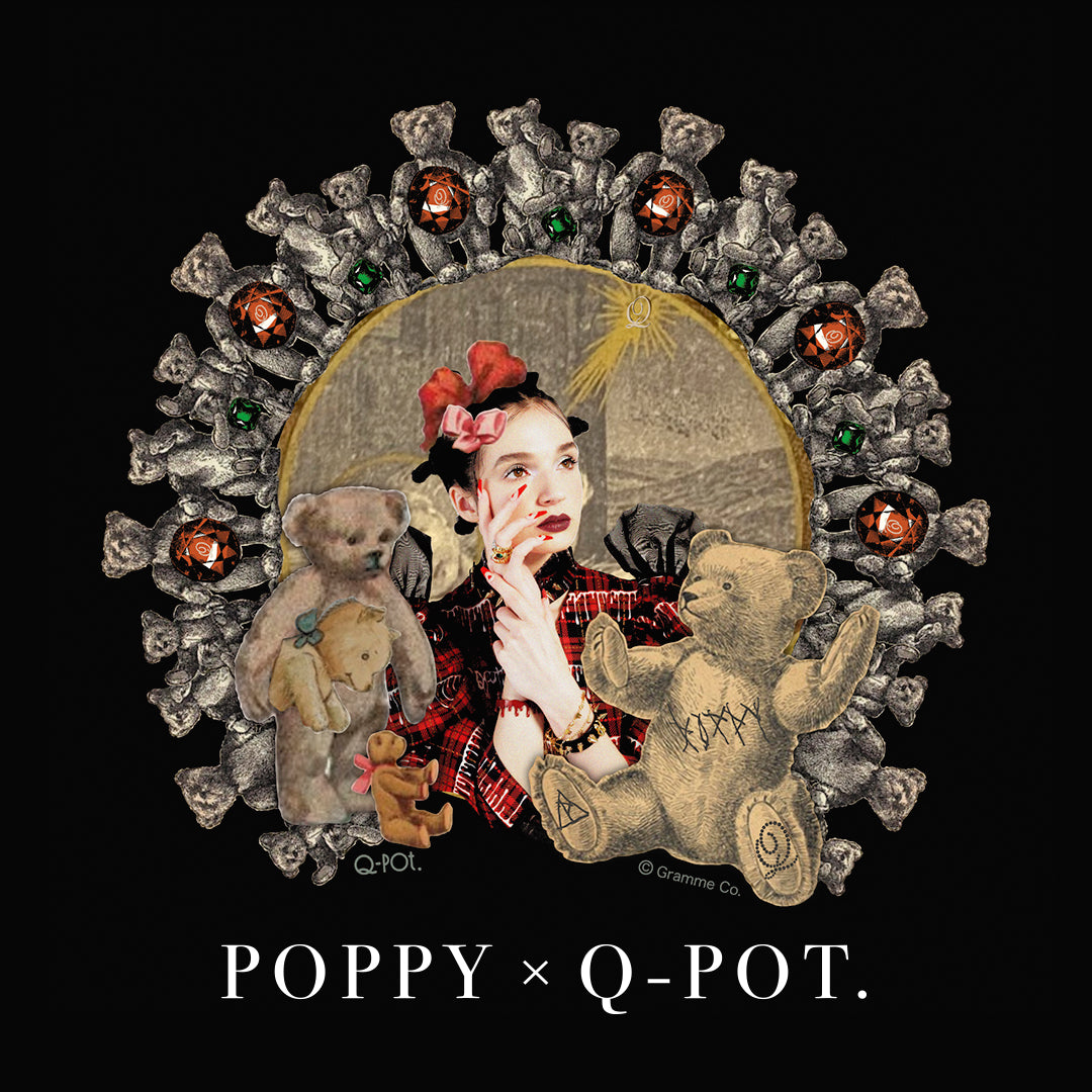 Poppy × Q-pot. Collaboration"Teddy Bear"