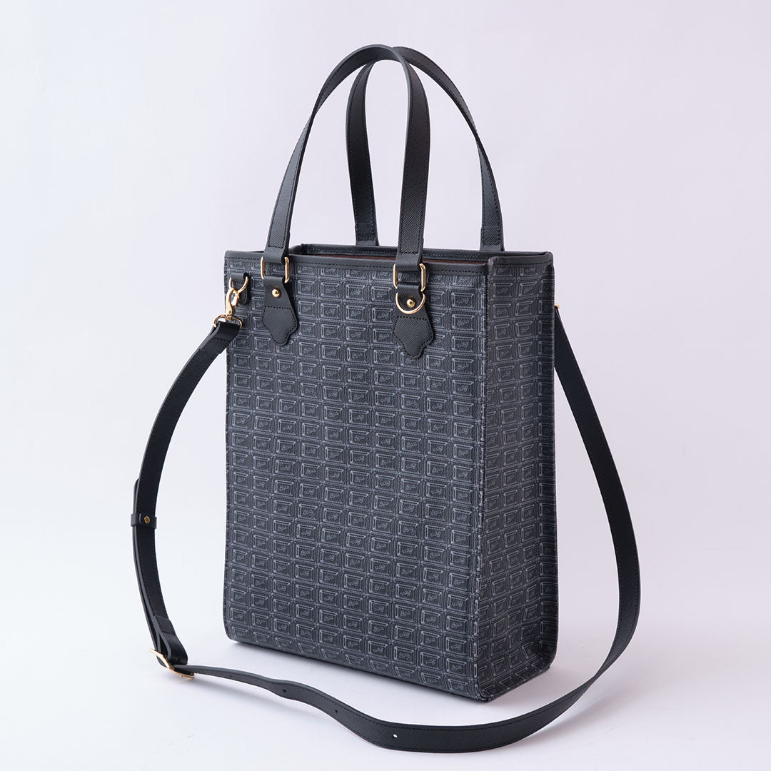 Black Chocolate Square Tote Bag【Japan Jewelry】