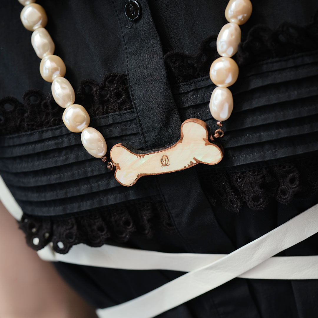 Bone Classic Pearl Necklace【Japan Jewelry】