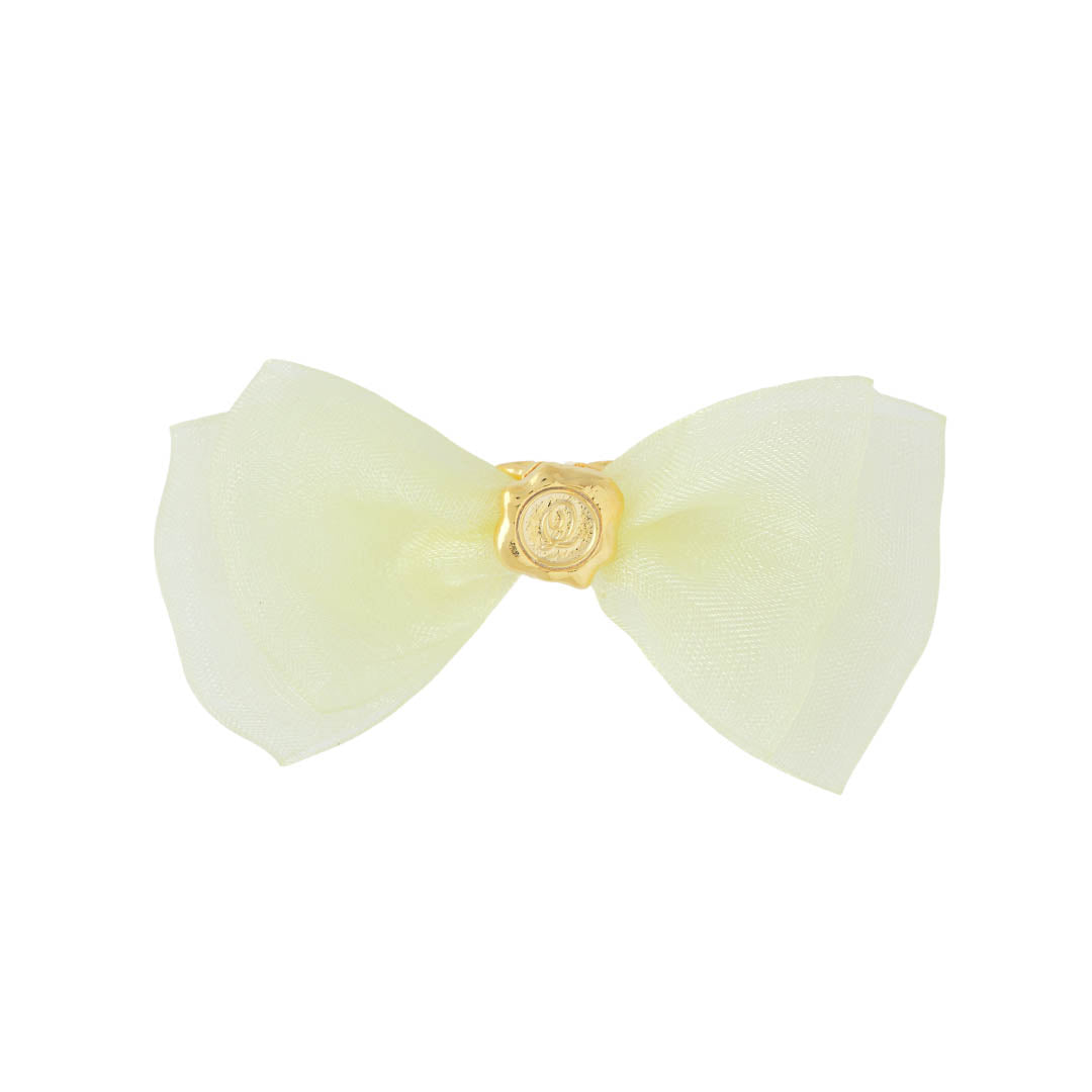 Organdy Ribbon Charm (Light Yellow)【Japan Jewelry】