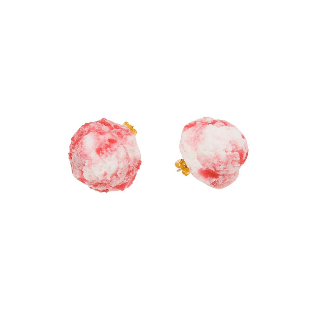 Strawberry Yogurt Ice Cream Petit Pierced Earrings (Pair)【Japan Jewelry】