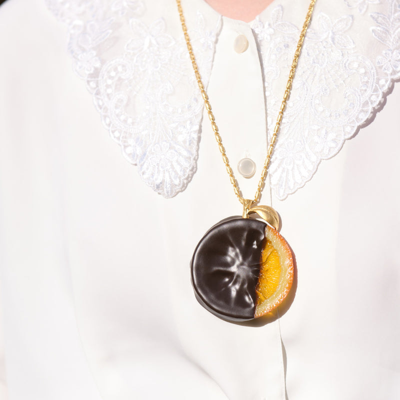 Chocolate Covered Orange Necklace【Japan Jewelry】
