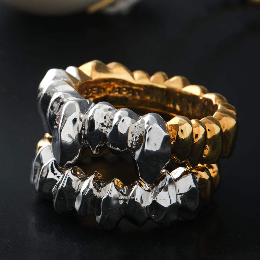 【Poppy Collaboration】Spike Teeth Ring (Silver & Gold)