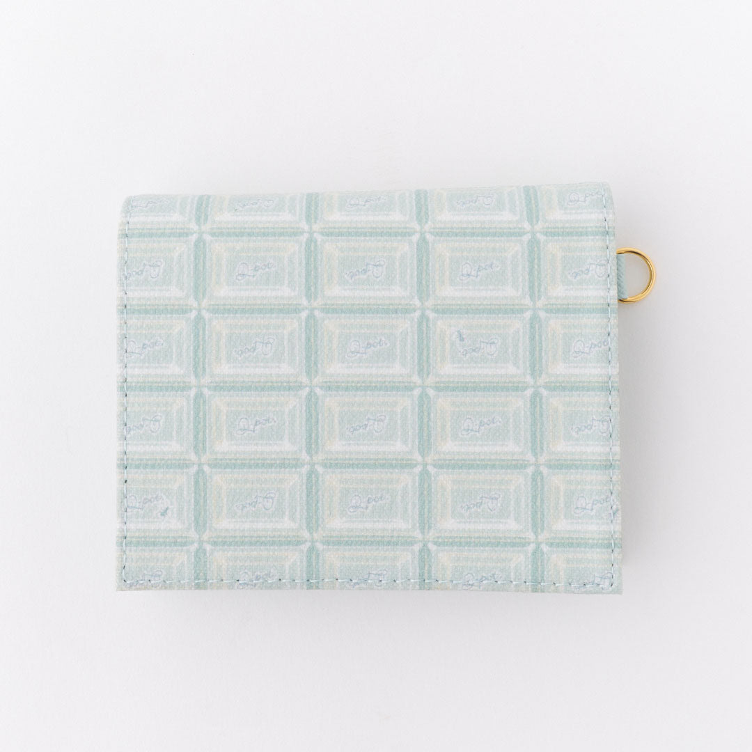 Mint Chocolate Leather Flap Short Wallet【Japan Jewelry】