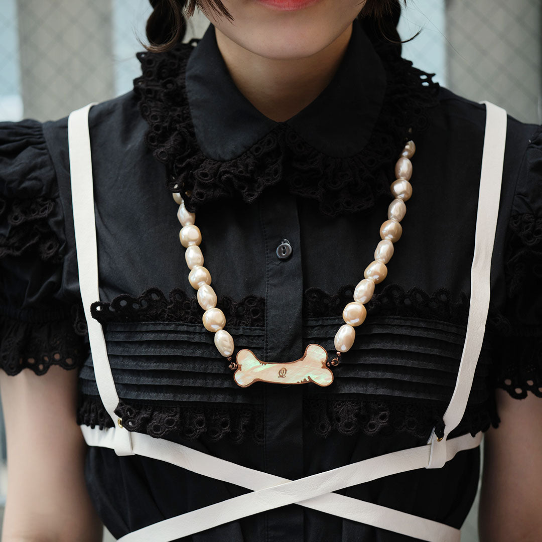 Bone Classic Pearl Necklace【Japan Jewelry】