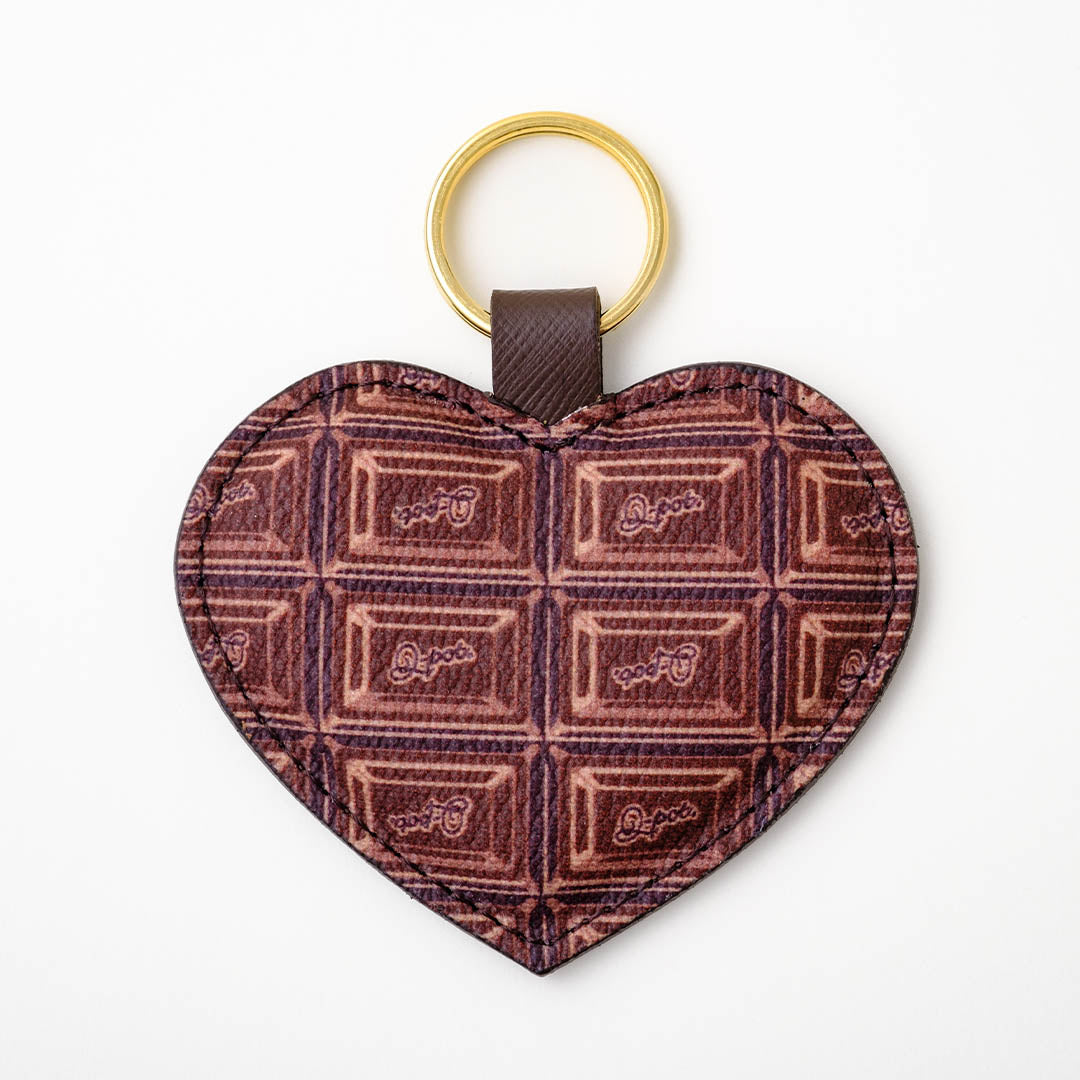 Bitter Chocolate Heart Key Ring【Japan Jewelry】