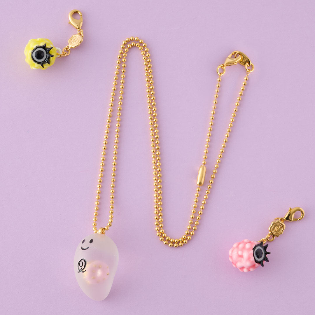 Trick Ghost “Strawberry Nuts Doughnut” Necklace【Japan Jewelry】