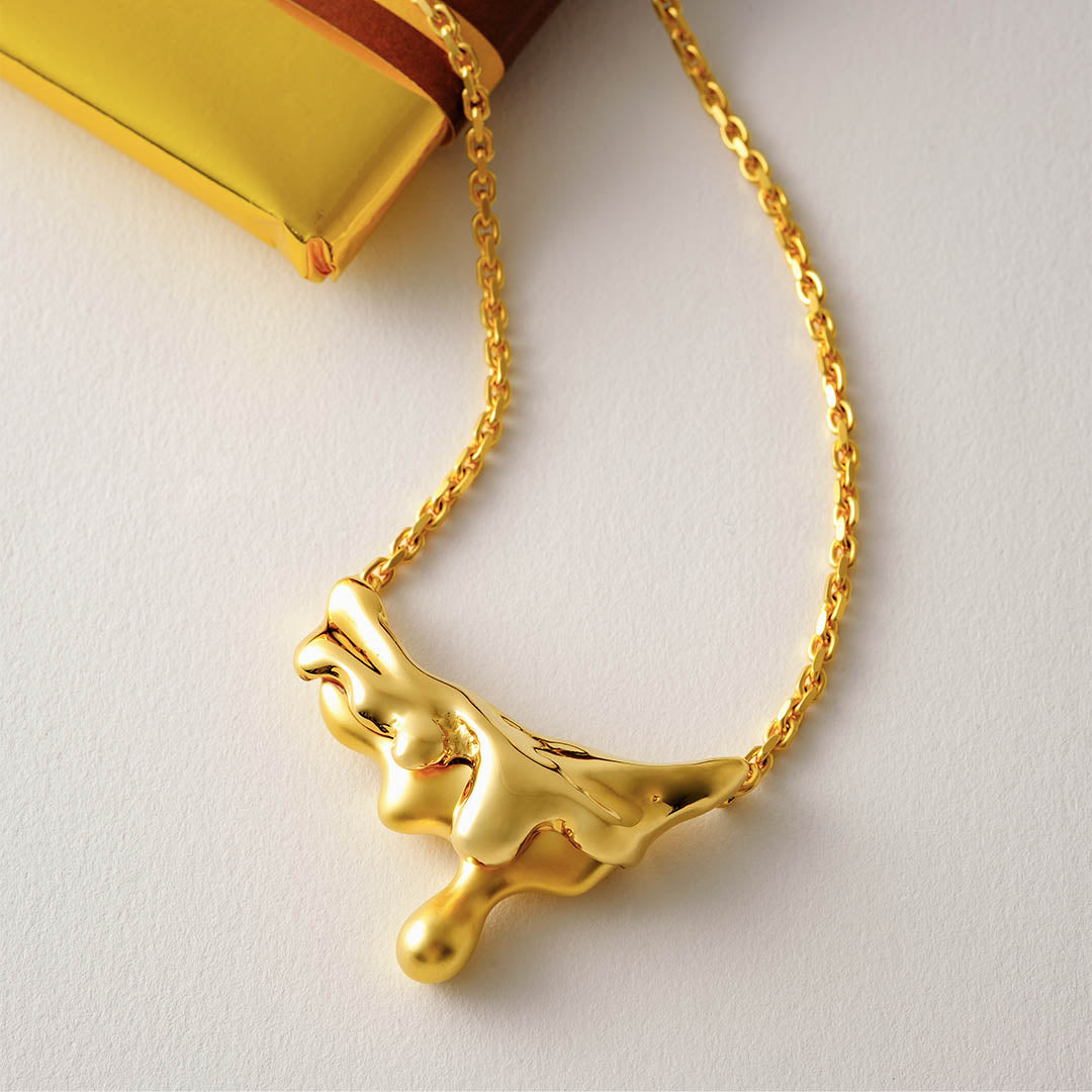 Melty Melt Necklace (Yellow Gold)【Japan Jewelry】 – Japan Jewelry