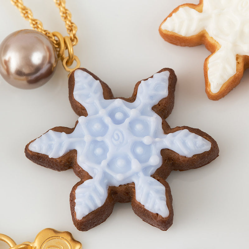 Snowflake Sugar Cookie Necklace (Light Blue)【Japan Jewelry】