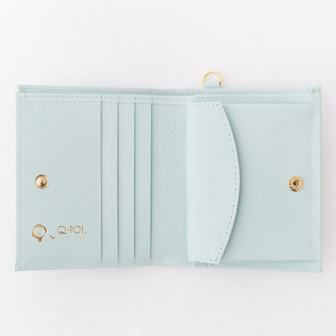 Mint Chocolate Leather Flap Short Wallet【Japan Jewelry】