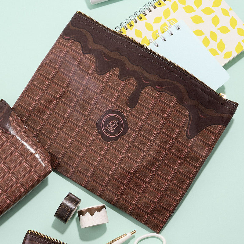 【Online Advance】Melty Chocolate Flat Pouch (L)【Japan Jewelry】