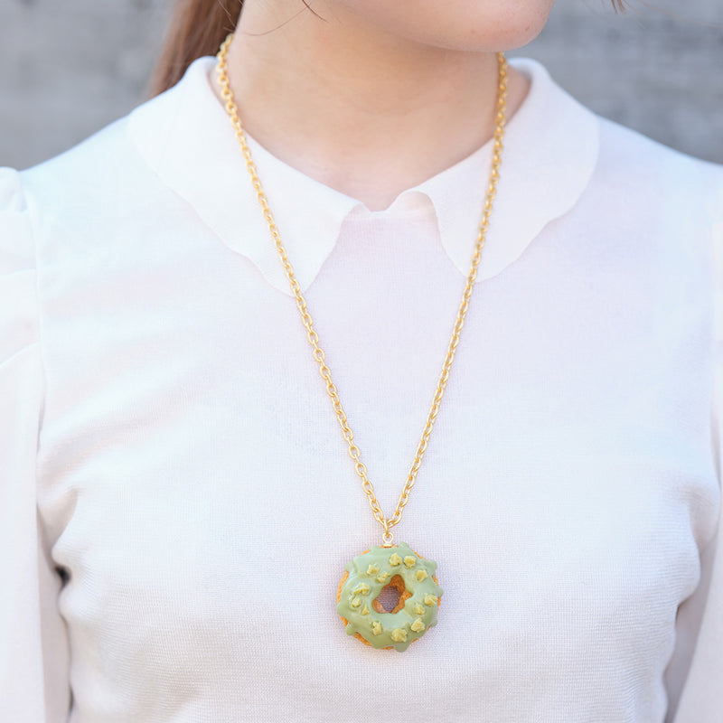 Melty Pistachio Doughnut Necklace【Japan Jewelry】