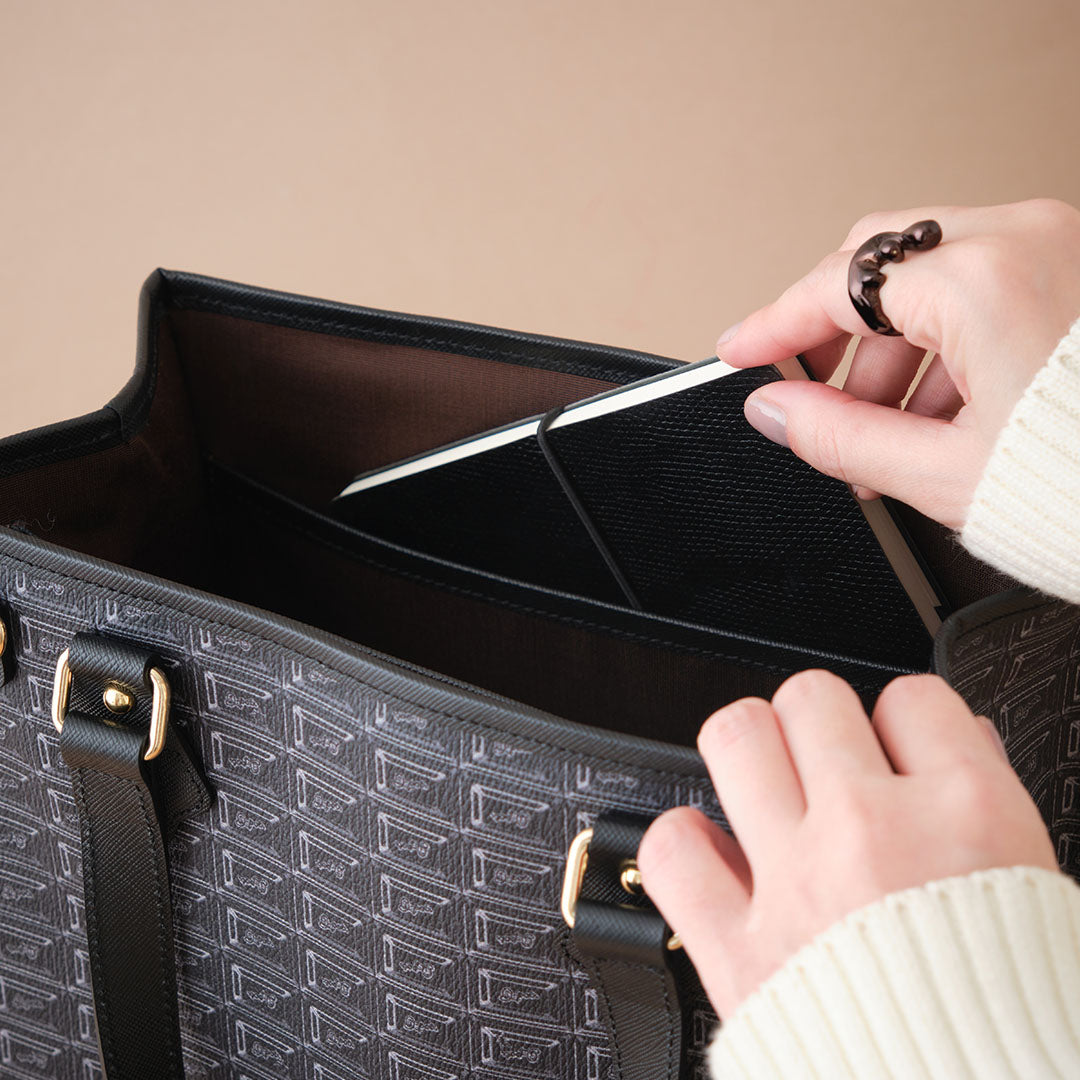 Black Chocolate Square Tote Bag【Japan Jewelry】