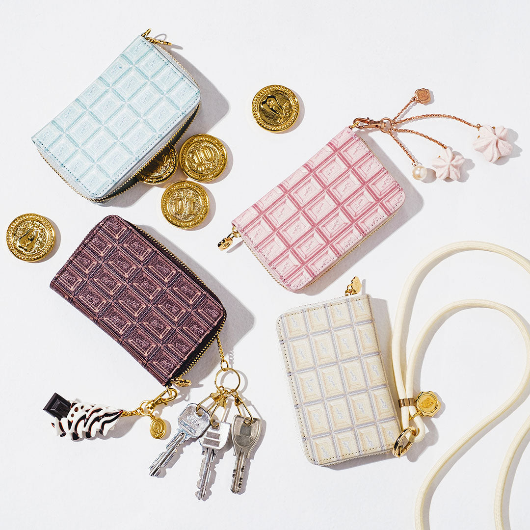 Mint Chocolate Compact Zip Around Wallet【Japan Jewelry】