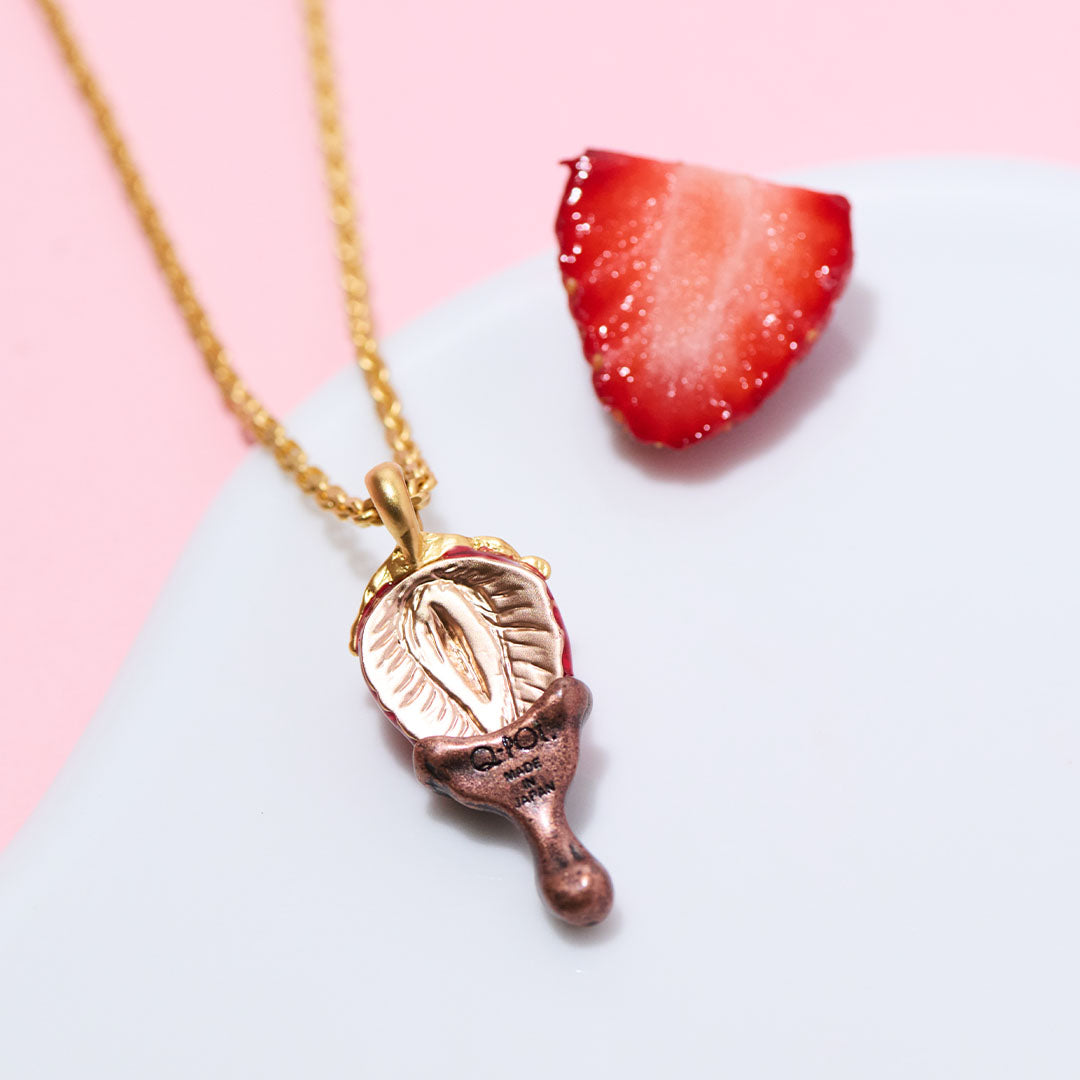 Melty Sliced Strawberry Necklace【Japan Jewelry】