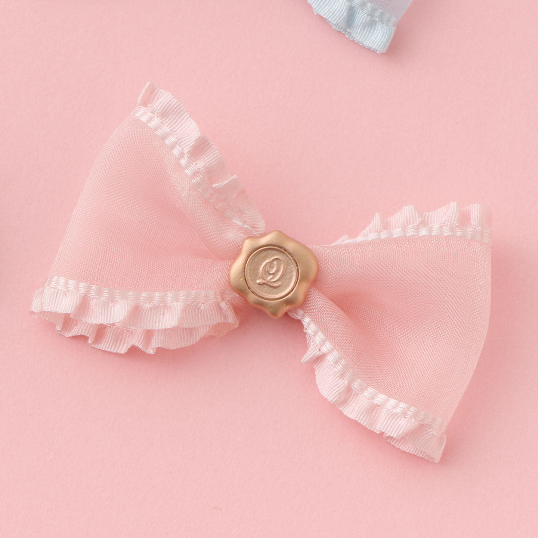 Ruffled Organdy Ribbon Charm (Light Pink)【Japan Jewelry】