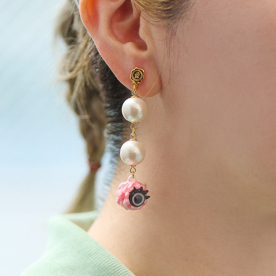 Sweet Pink Melty Monster Clip-On Earring (1 PIece)【Japan Jewelry】