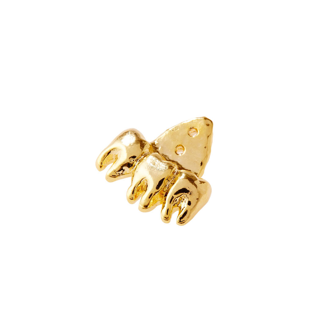 Tooth Pierced Earring Charm (Gold / 1 Piece)【Japan Jewelry】