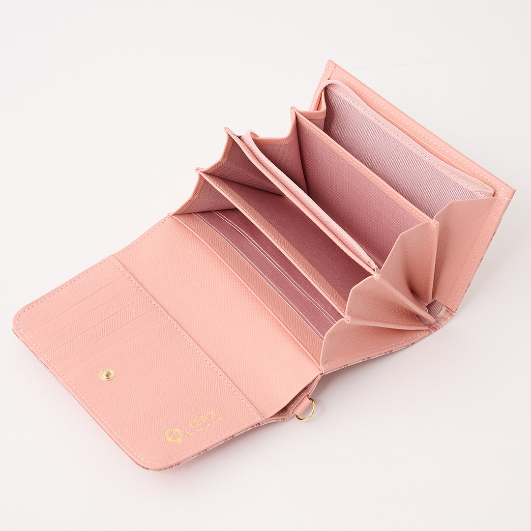 Strawberry Chocolate Leather Short Wallet【Japan Jewelry】