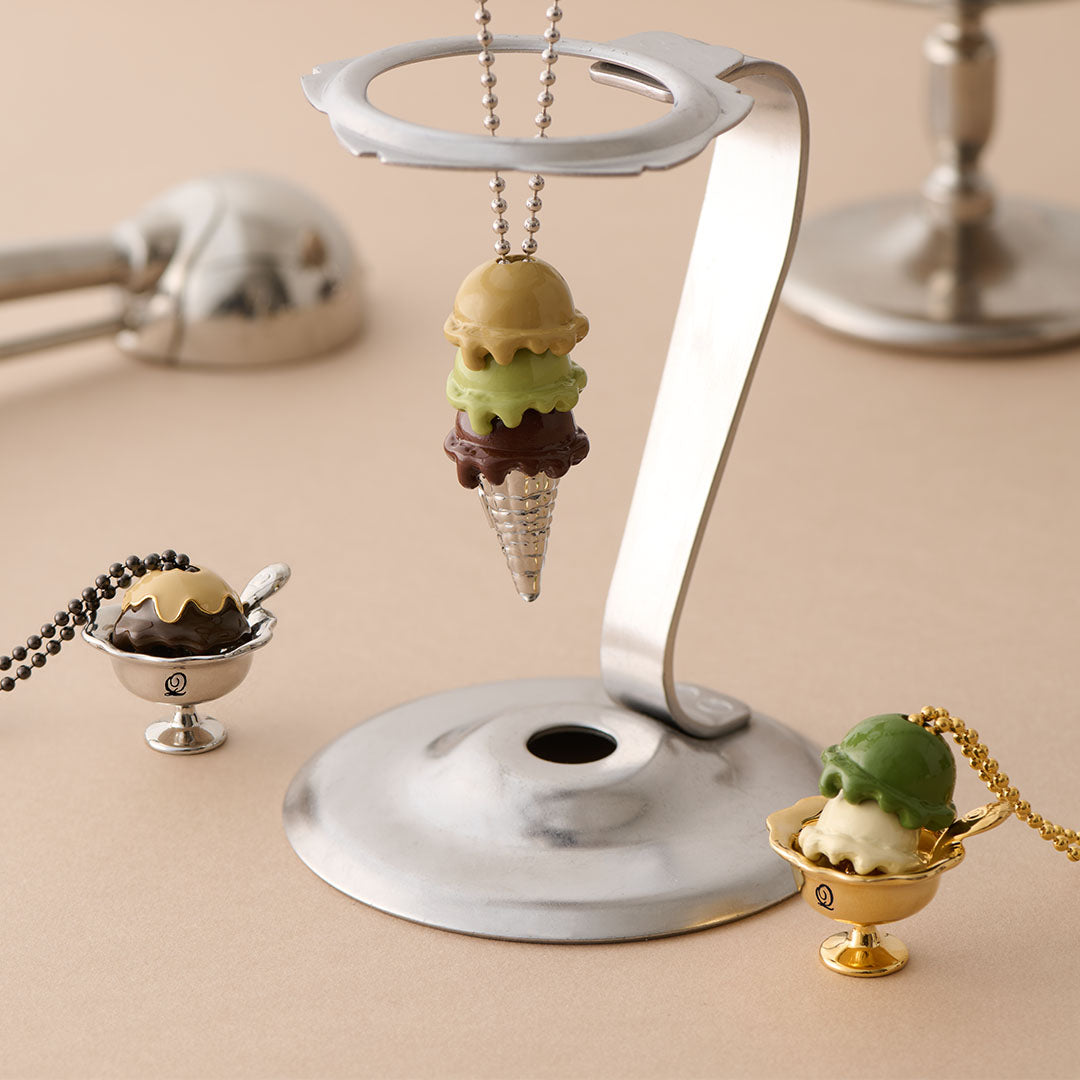 Waffle Cone Charm (Silver)【Japan Jewelry】