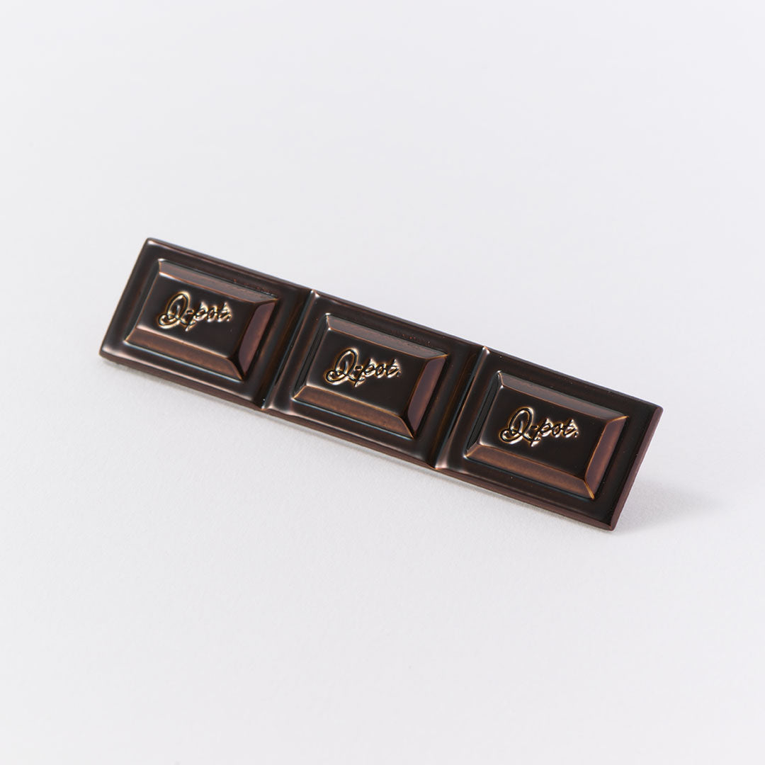 Chocolate Tablet Brooch (Brown)【Japan Jewelry】