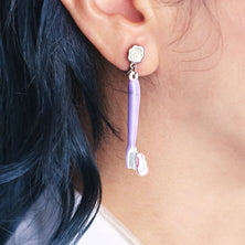 【Special Package】Toothbrush Clip-On Earring (Strawberry Mint / 1 Piece)【Japan Jewelry】