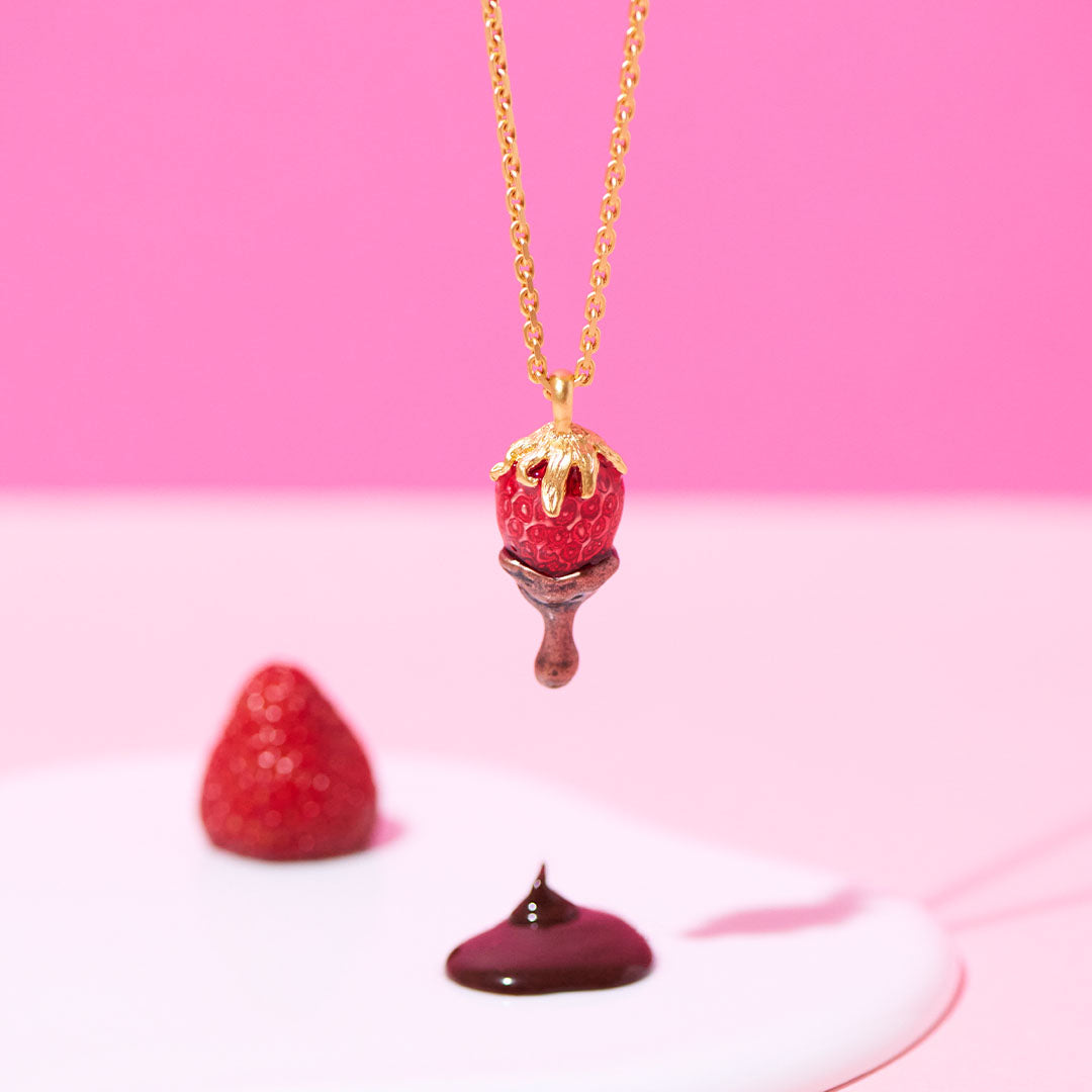 Melty Sliced Strawberry Necklace【Japan Jewelry】