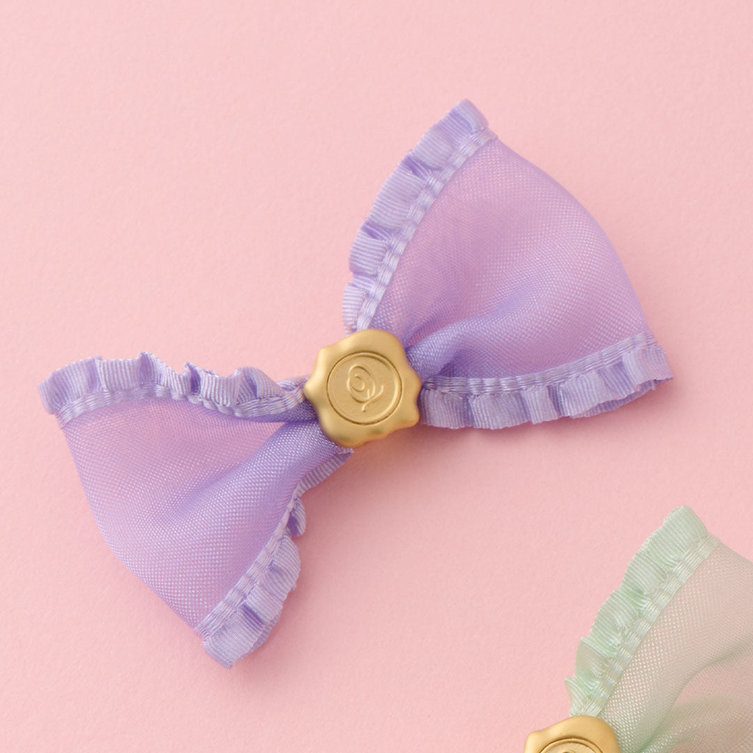 Ruffled Organdy Ribbon Charm (Light Purple)【Japan Jewelry】