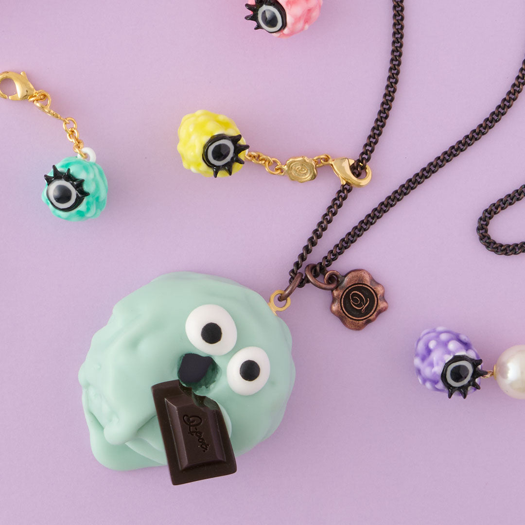 Mint Chocolate Melty Monster Doughnut Necklace【Japan Jewelry】