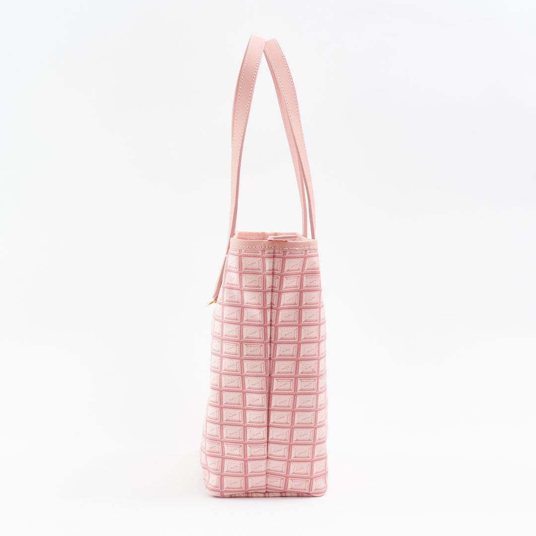 Strawberry Chocolate Zip Leather Tote Bag【Japan Jewelry】