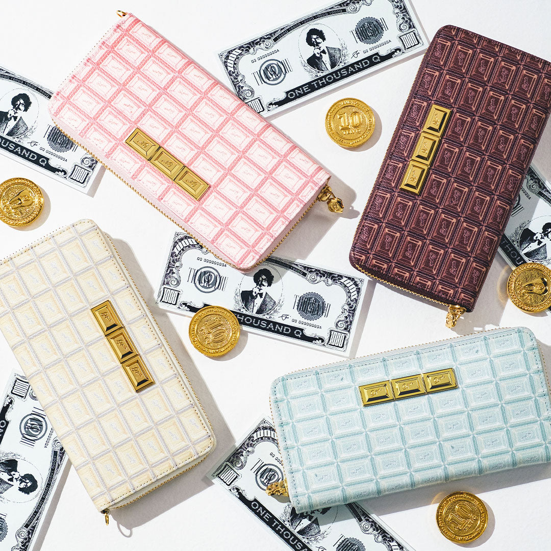 White Chocolate Zip Around Leather Long Wallet【Japan Jewelry】