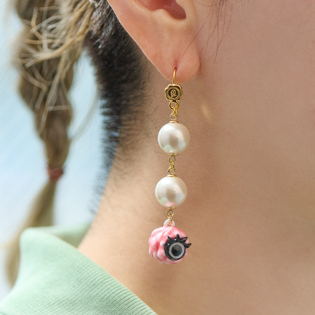 Sweet Pink Melty Monster Pierced Earring (1 PIece)【Japan Jewelry】